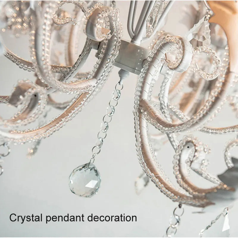 DecorBites™ Iron Crystal Chandelier