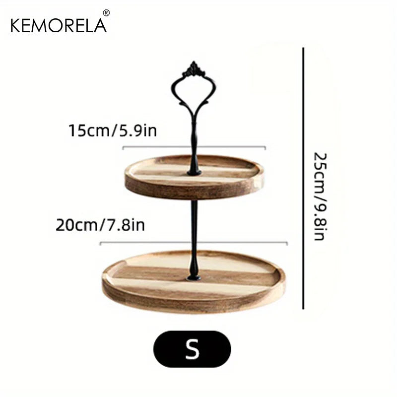 Double-Layer or Three-Layer Dried Fruit Tray - Elegant Serving Dish for Desserts and Snacks