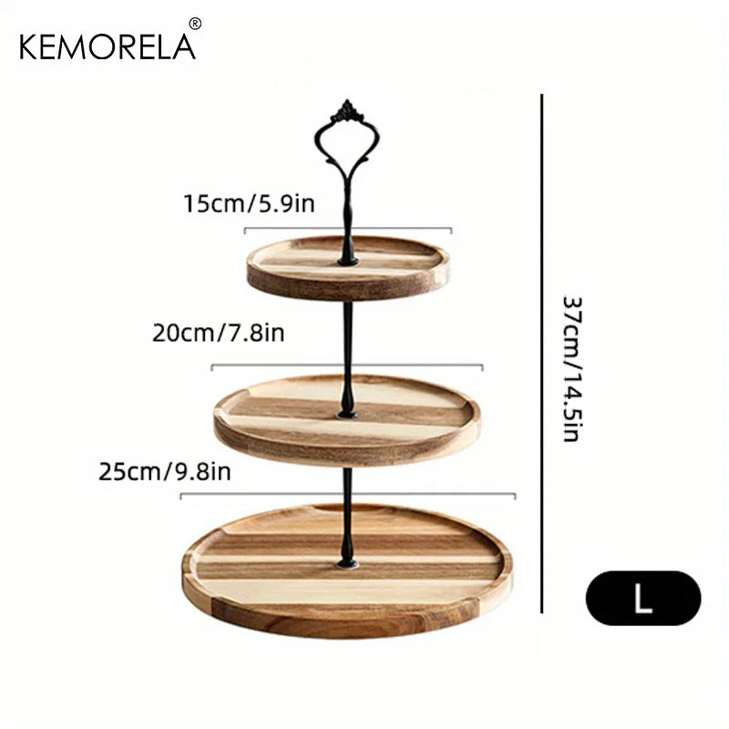 Double-Layer or Three-Layer Dried Fruit Tray - Elegant Serving Dish for Desserts and Snacks