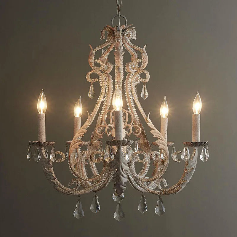 DecorBites™ Iron Crystal Chandelier