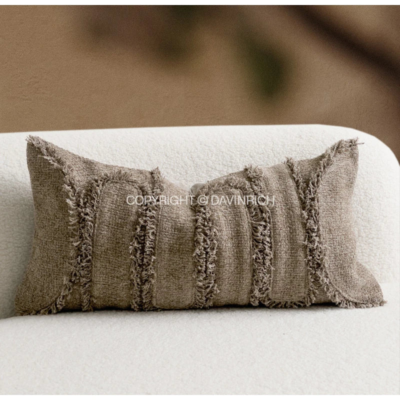 DecorBites™ Luxe Black Fluffy Throw Pillow Cover