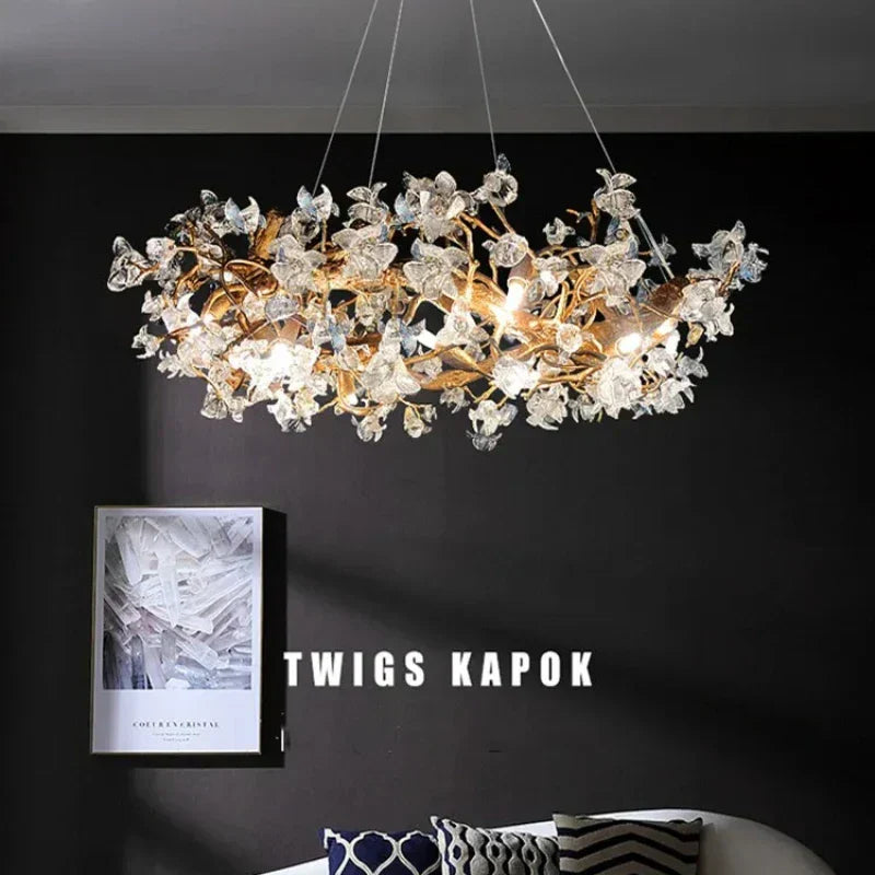 DecorBites™ Crystal Branch Ceiling Chandelier