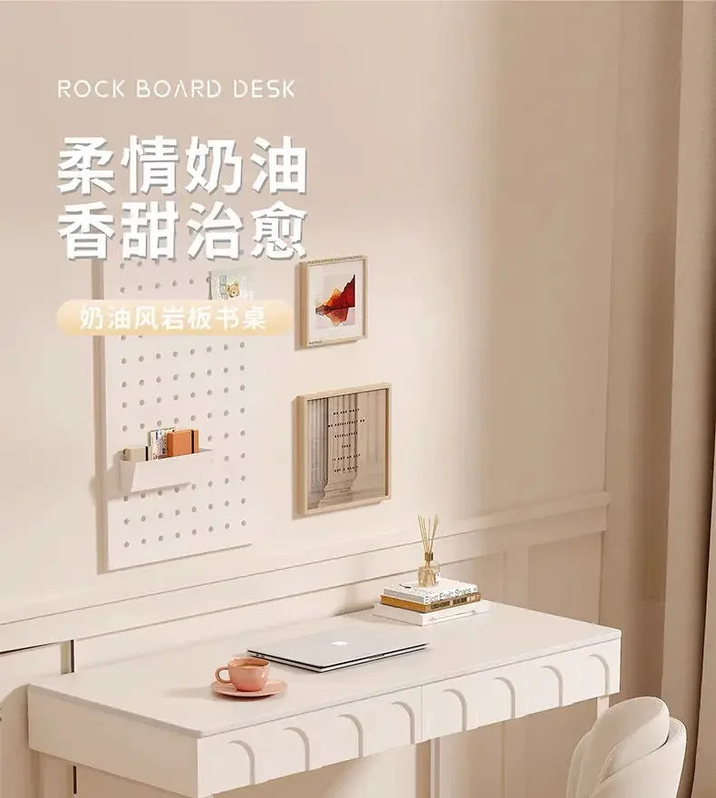 Cream Wind Rock Board French Style Desk with Optional Chair