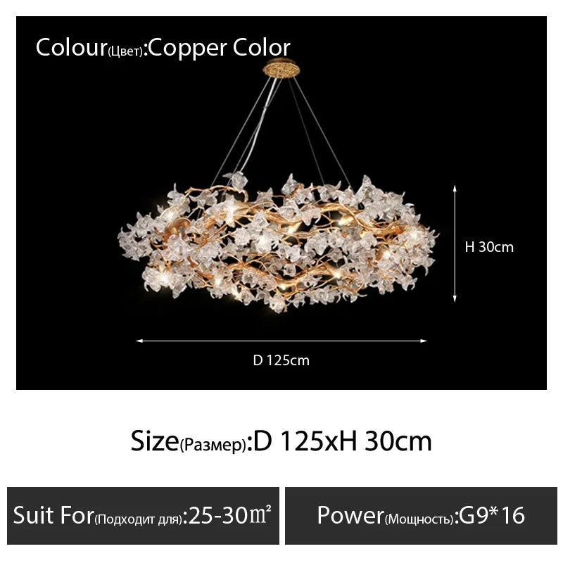DecorBites™ Crystal Branch Ceiling Chandelier