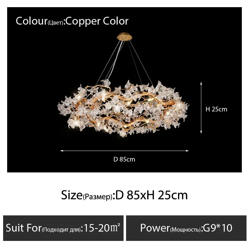 DecorBites™ Crystal Branch Ceiling Chandelier