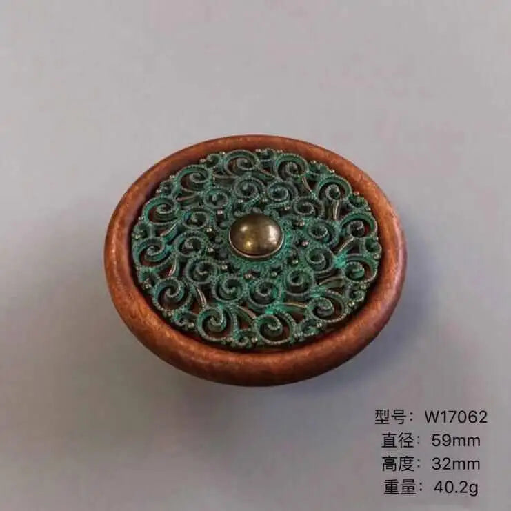 Handmade Wood and Alloy Artistic Drawer and Furniture Knobs