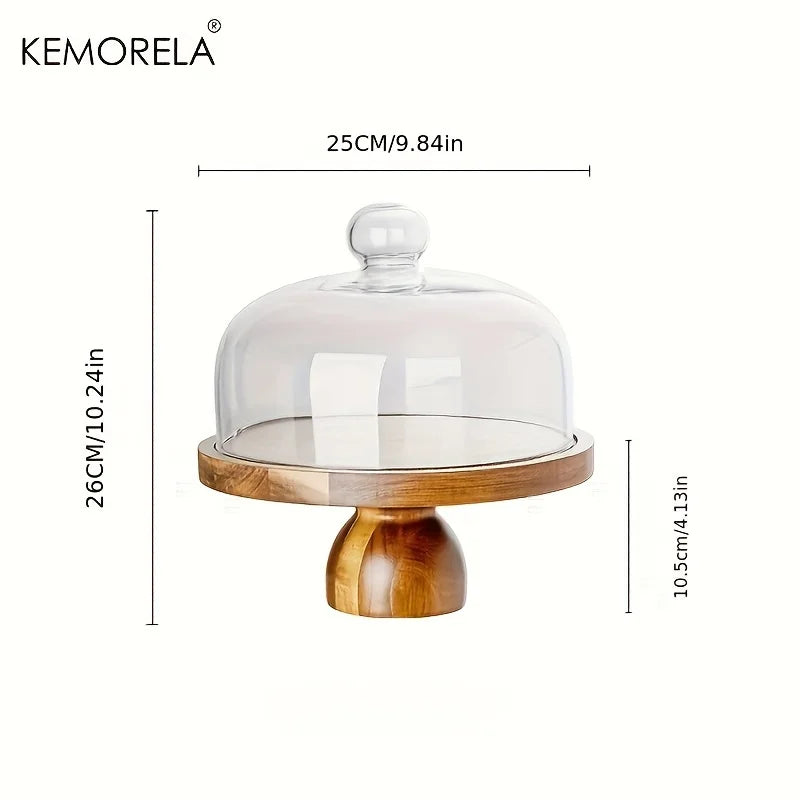Acacia Wood Cake Tray: Elevate Your Dessert Display