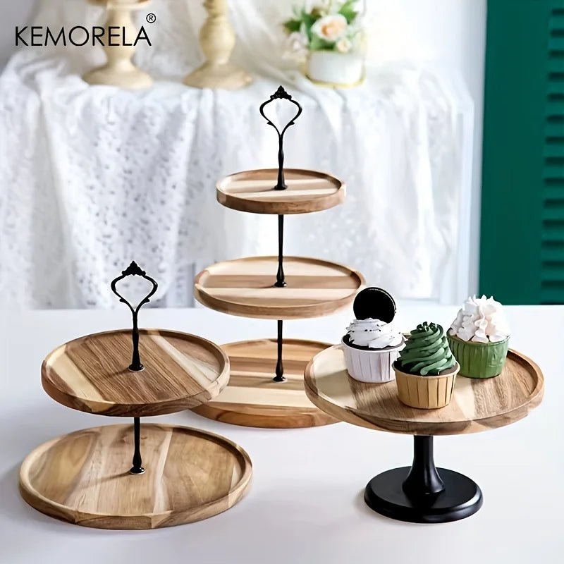 Double-Layer or Three-Layer Dried Fruit Tray - Elegant Serving Dish for Desserts and Snacks