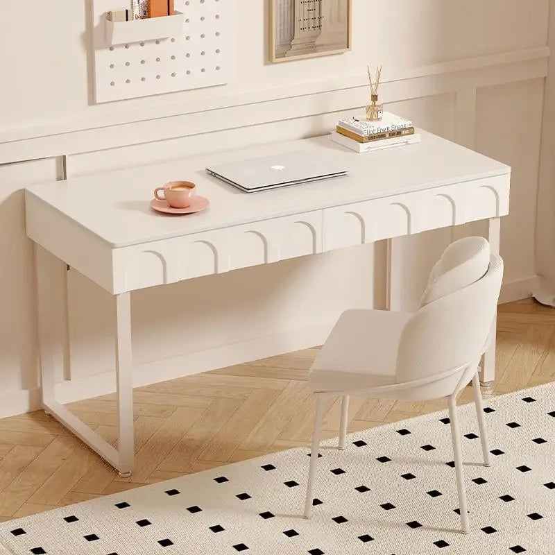 Cream Wind Rock Board French Style Desk with Optional Chair