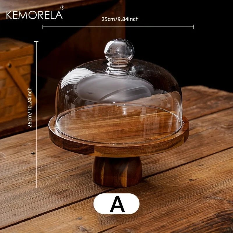 Acacia Wood Cake Tray: Elevate Your Dessert Display