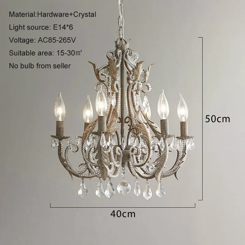 DecorBites™ Iron Crystal Chandelier