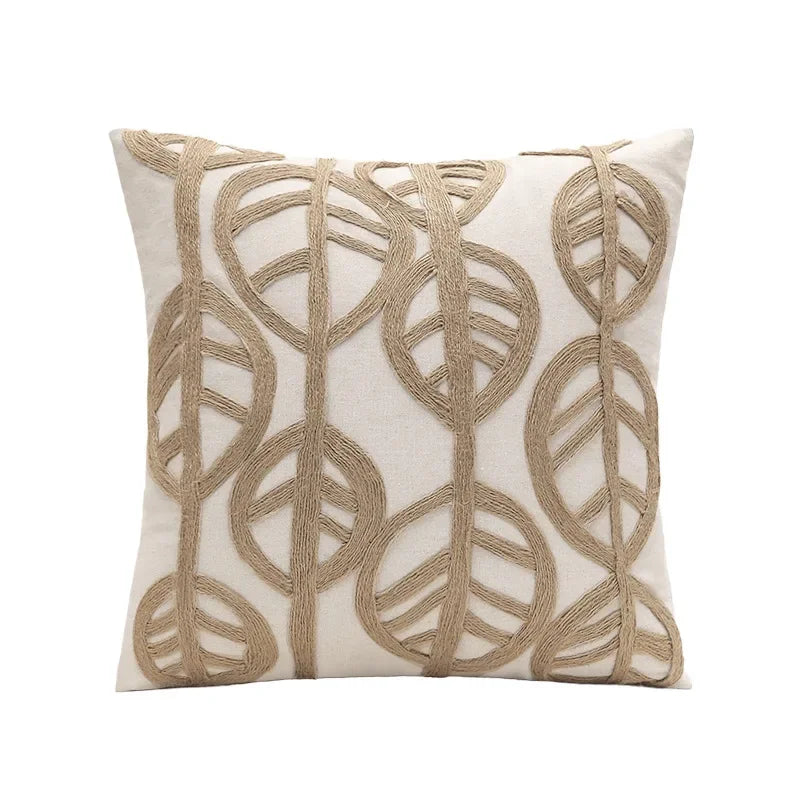 DecorBites™ Leaves Embroidered Pillow Cover
