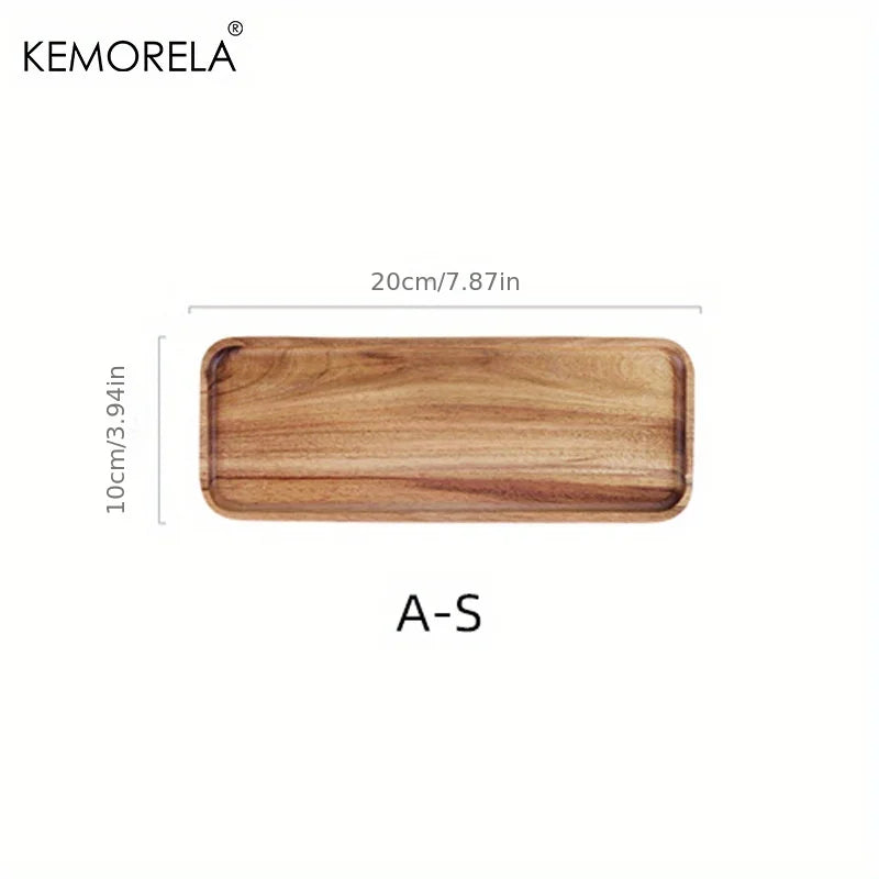 Acacia Wood Coffee Tray | Versatile Food Serving Tray for Desserts and Tea