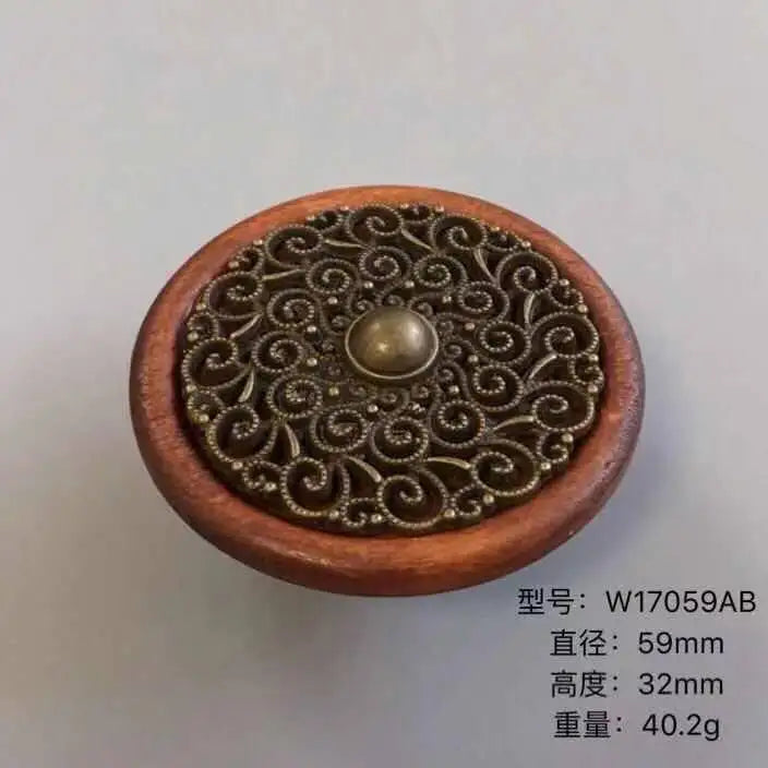 Handmade Wood and Alloy Artistic Drawer and Furniture Knobs