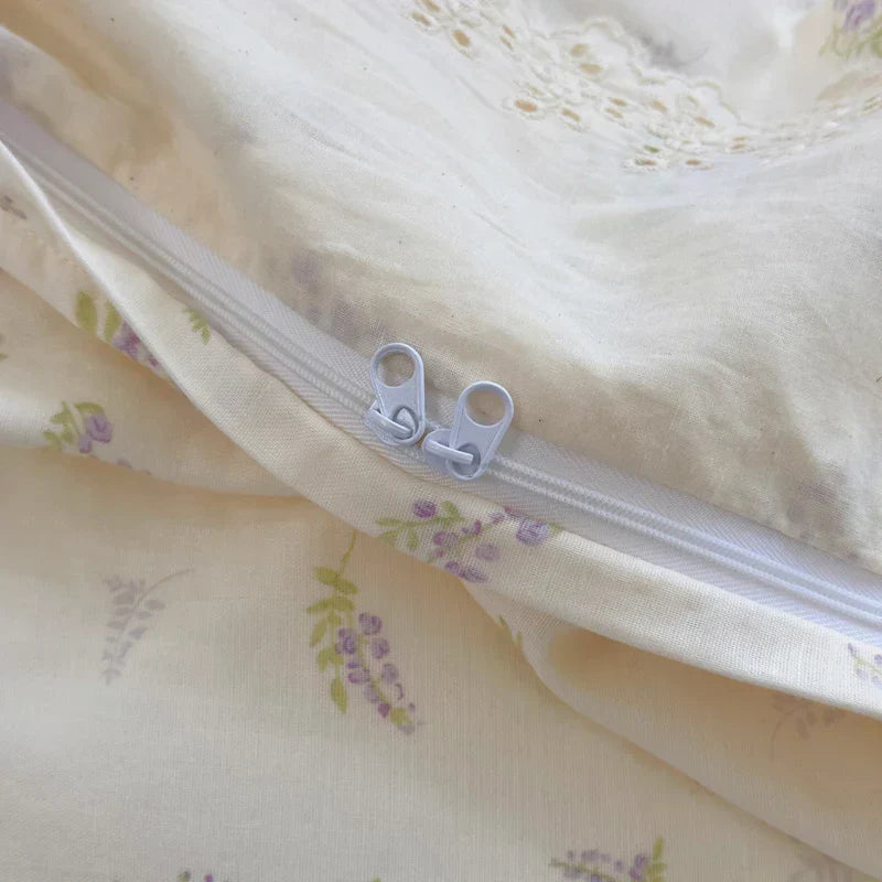 DecorBites™ Lavender Lace Bedding Set