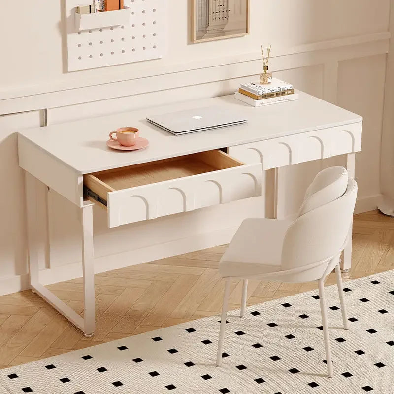 Cream Wind Rock Board French Style Desk with Optional Chair