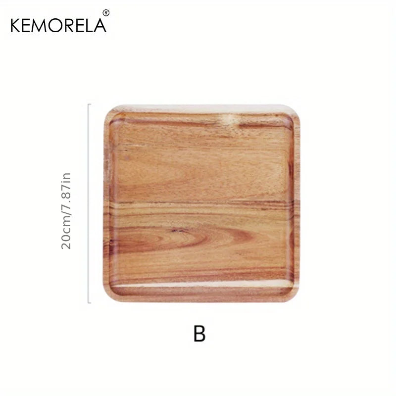 Acacia Wood Coffee Tray | Versatile Food Serving Tray for Desserts and Tea