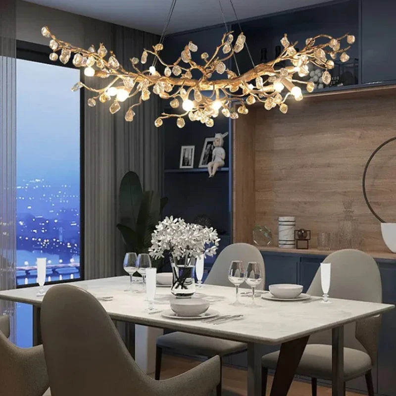 DecorBites™ Crystal Branch Ceiling Chandelier