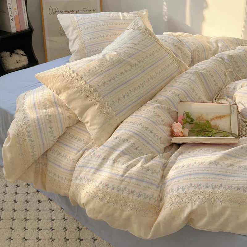 DecorBites™ Lavender Lace Bedding Set