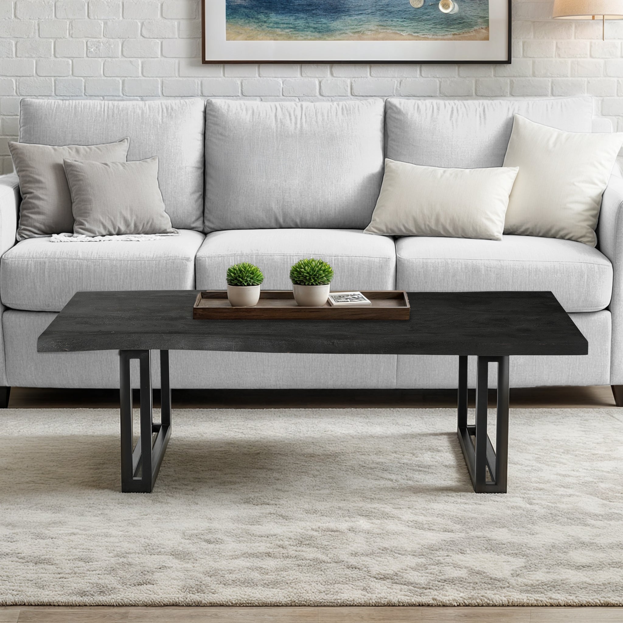 Sparrow Solid Wood Coffee Table - Gray