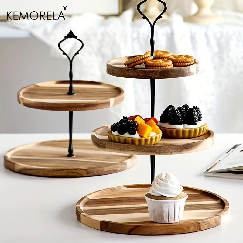 Double-Layer or Three-Layer Dried Fruit Tray - Elegant Serving Dish for Desserts and Snacks