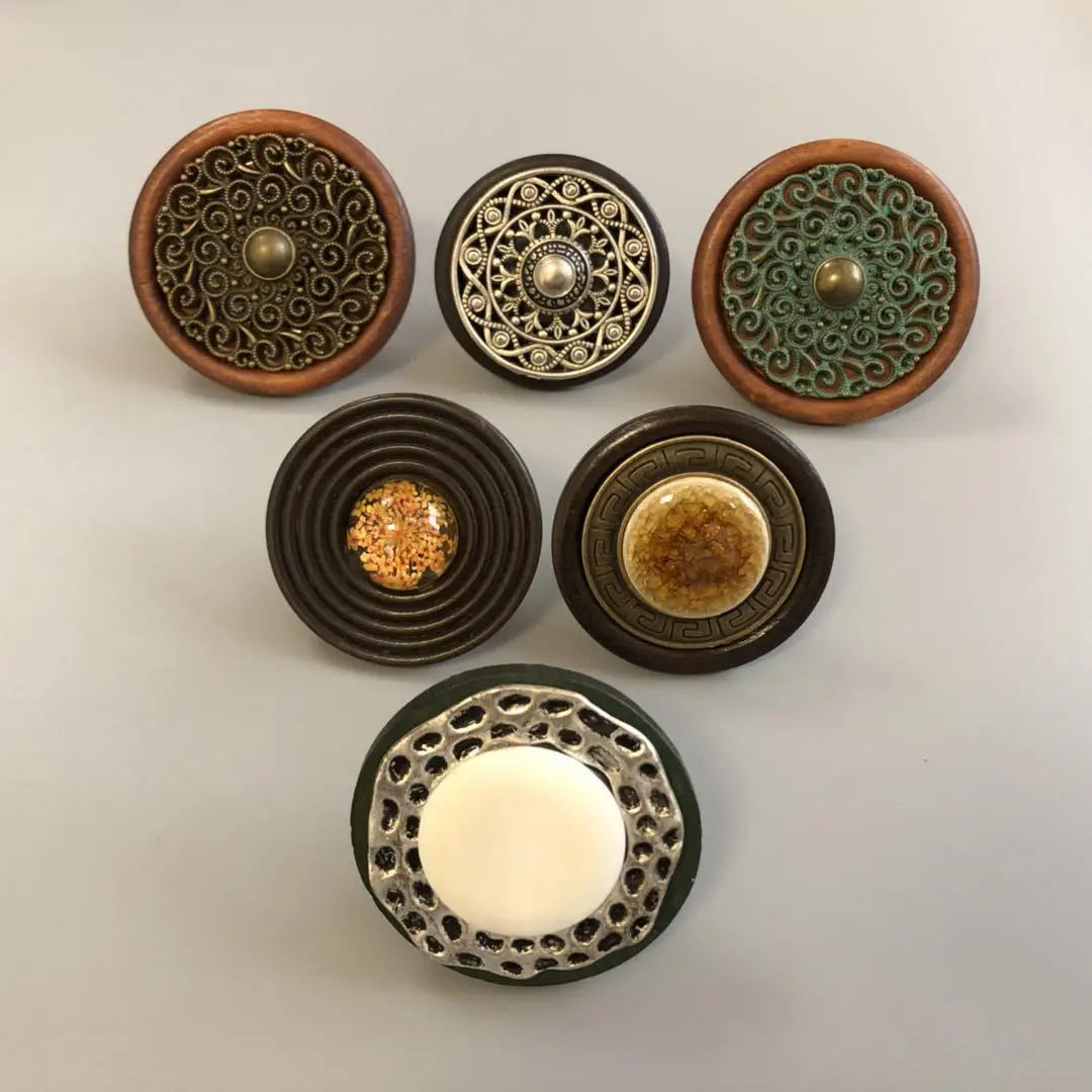 Handmade Wood and Alloy Artistic Drawer and Furniture Knobs