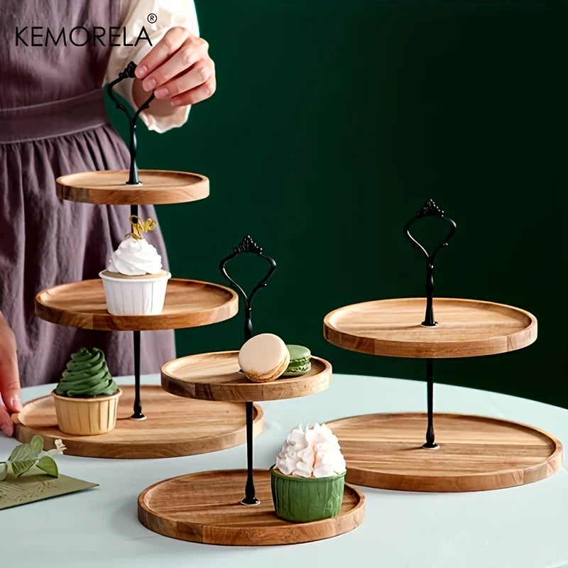 Double-Layer or Three-Layer Dried Fruit Tray - Elegant Serving Dish for Desserts and Snacks