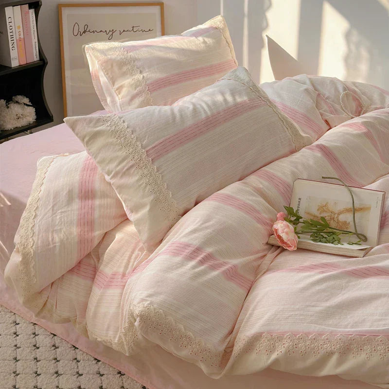 DecorBites™ Lavender Lace Bedding Set