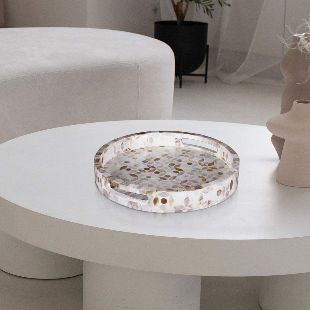 Discovery Jewel Petit Pattern Mother of Pearl & Resin Inlay Decorative Tray