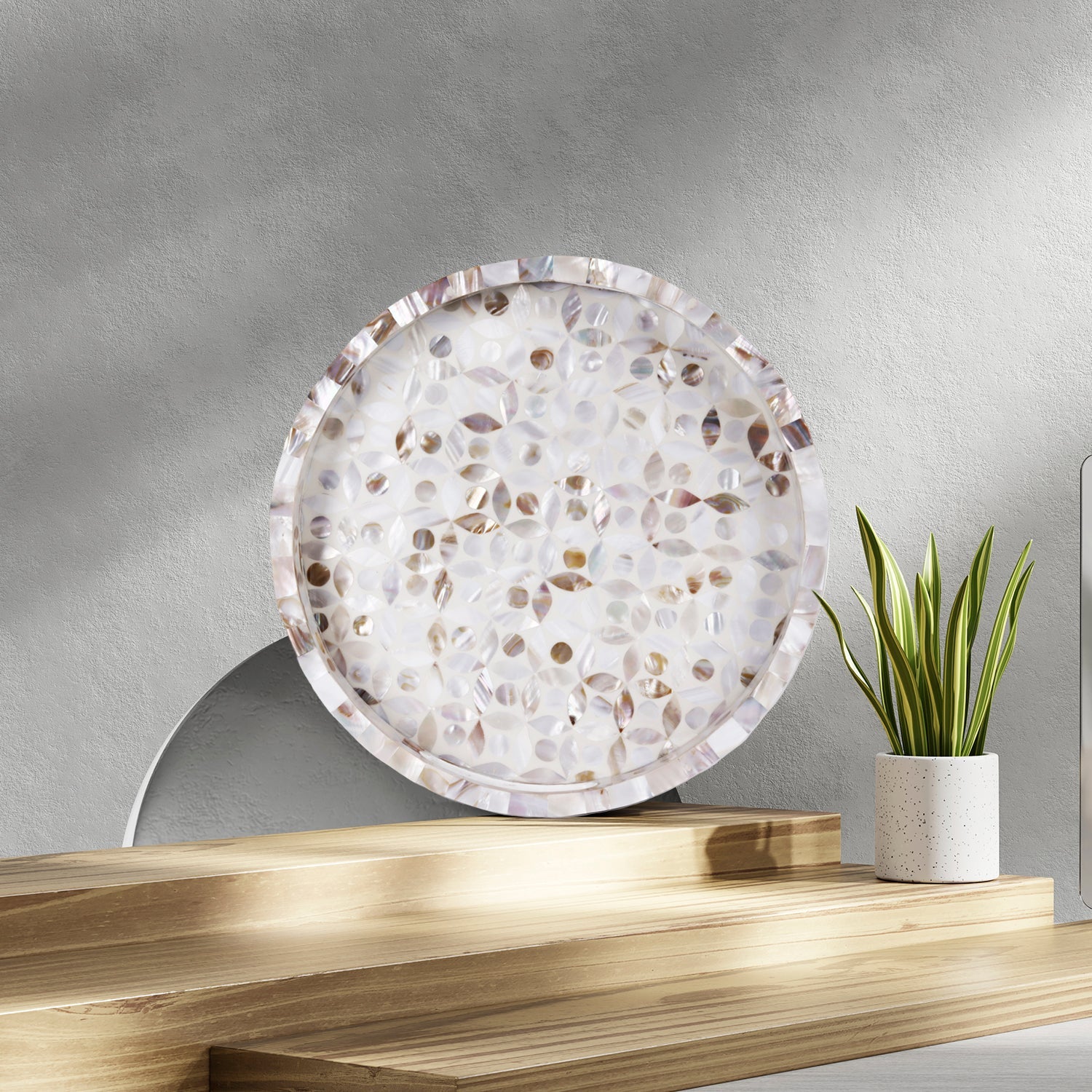 Discovery Jewel Petit Pattern Mother of Pearl & Resin Inlay Decorative Tray