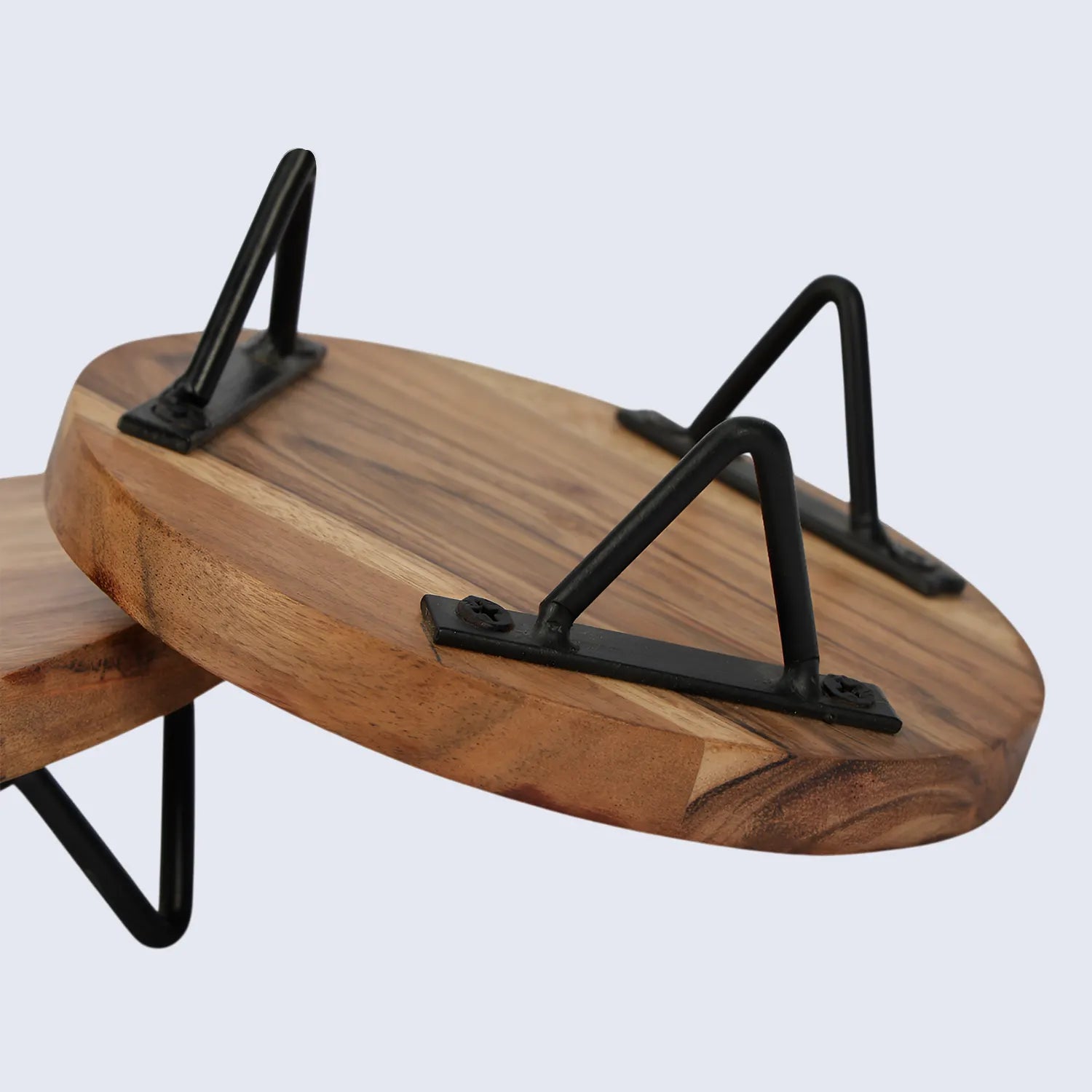 Pack of 2 Acacia Wood Plant Stands