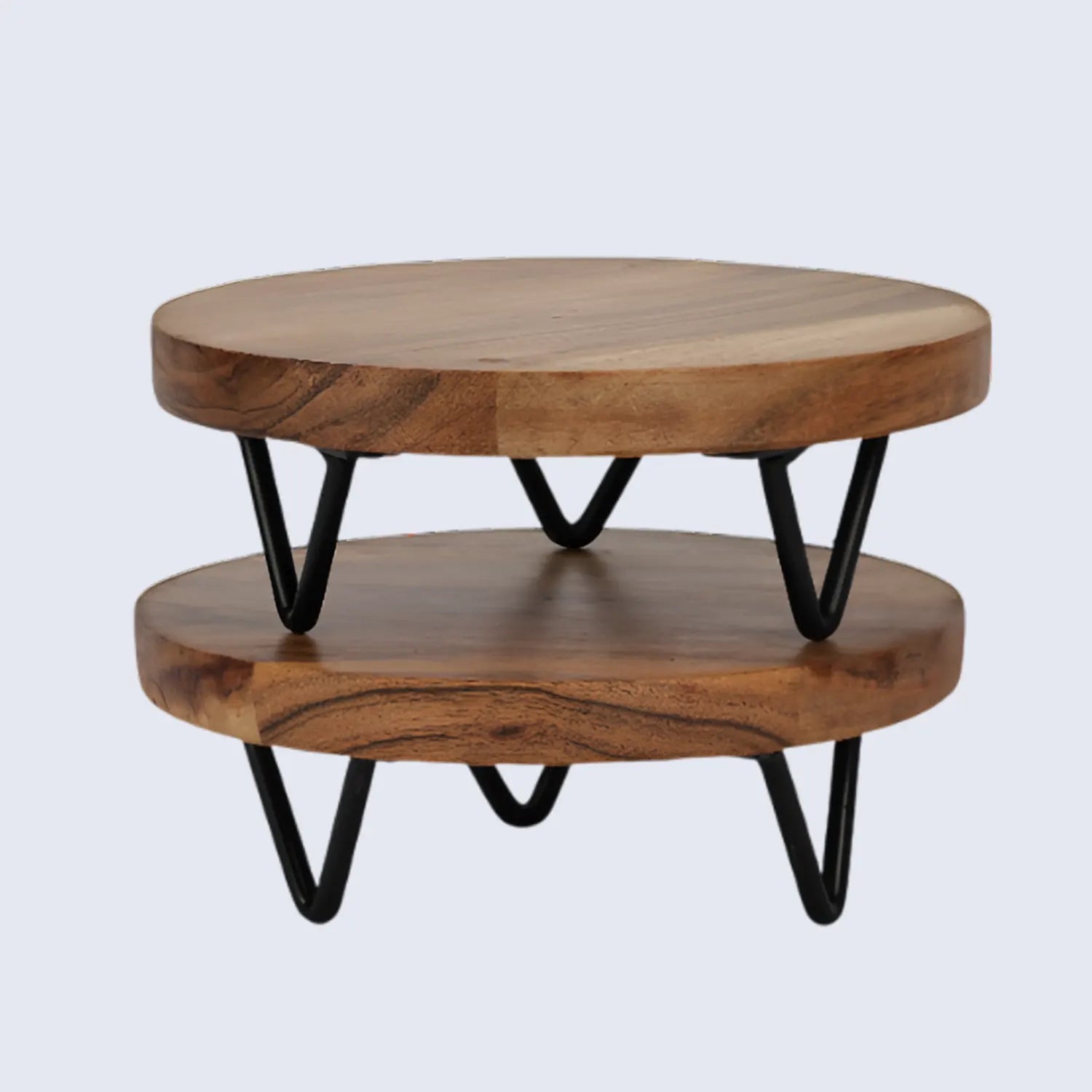 Pack of 2 Acacia Wood Plant Stands