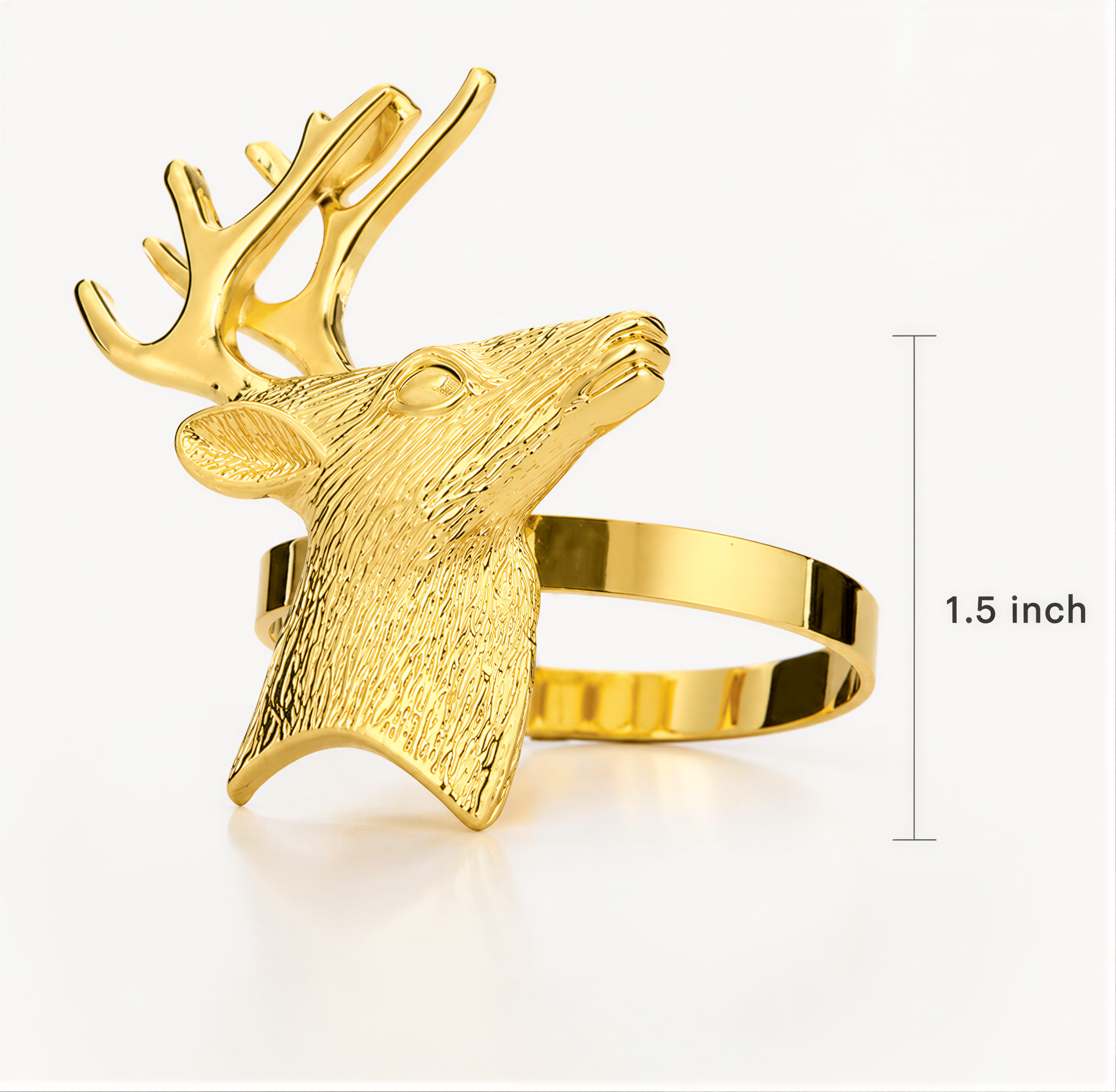 Gold Deer Decorative Napkin Rings