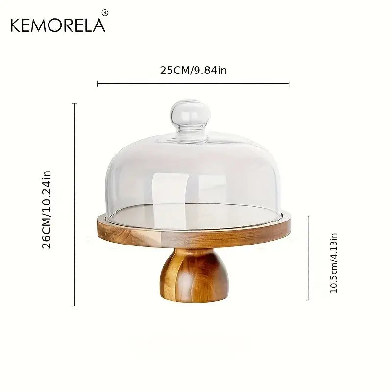 Acacia Wood Cake Tray: Elevate Your Dessert Display