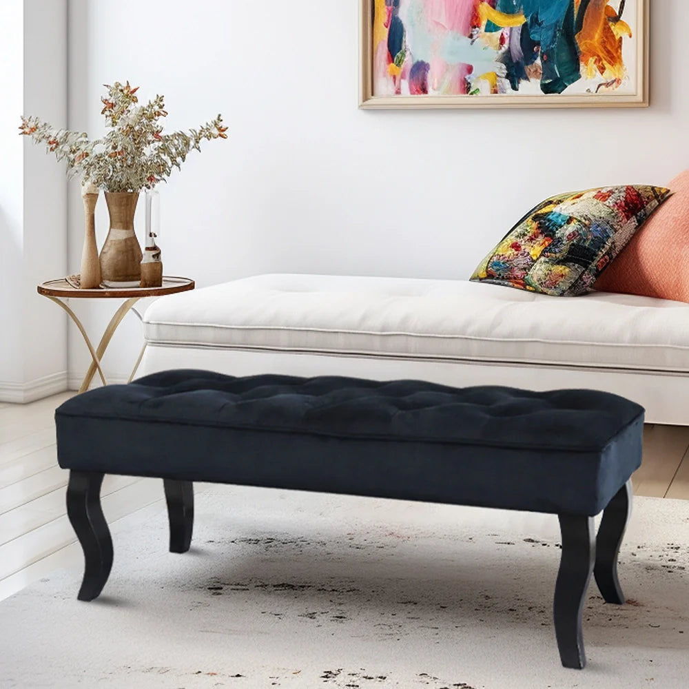 Dutch Velvet Ottoman Bench