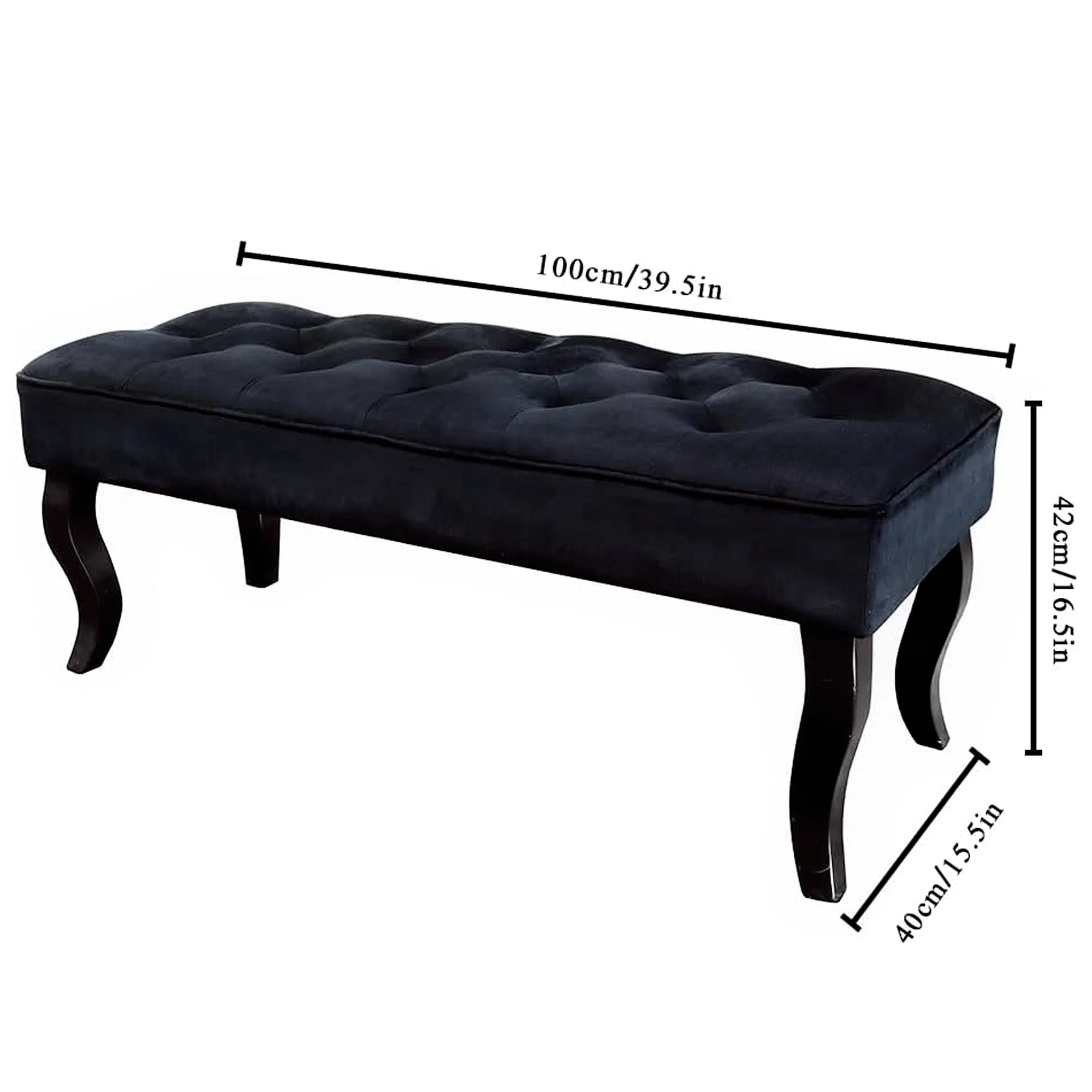 Dutch Velvet Ottoman Bench
