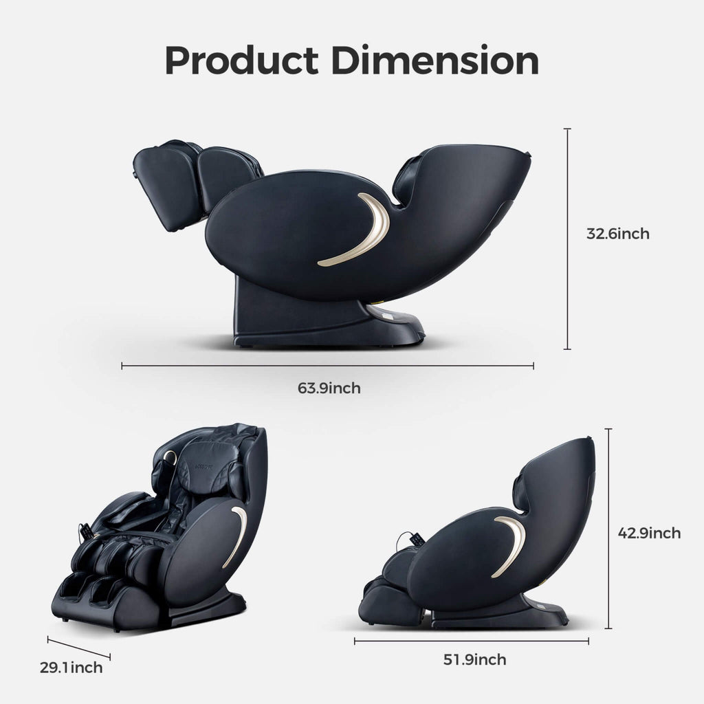 Bosscare Full Body 3D Zero Gravity Shiatsu Recliner Massage Chair With App