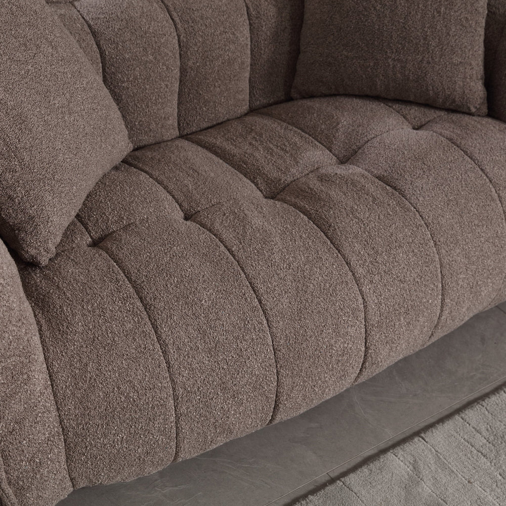 Cozy Beanbag Chair with High Resilience Foam Core in Gray