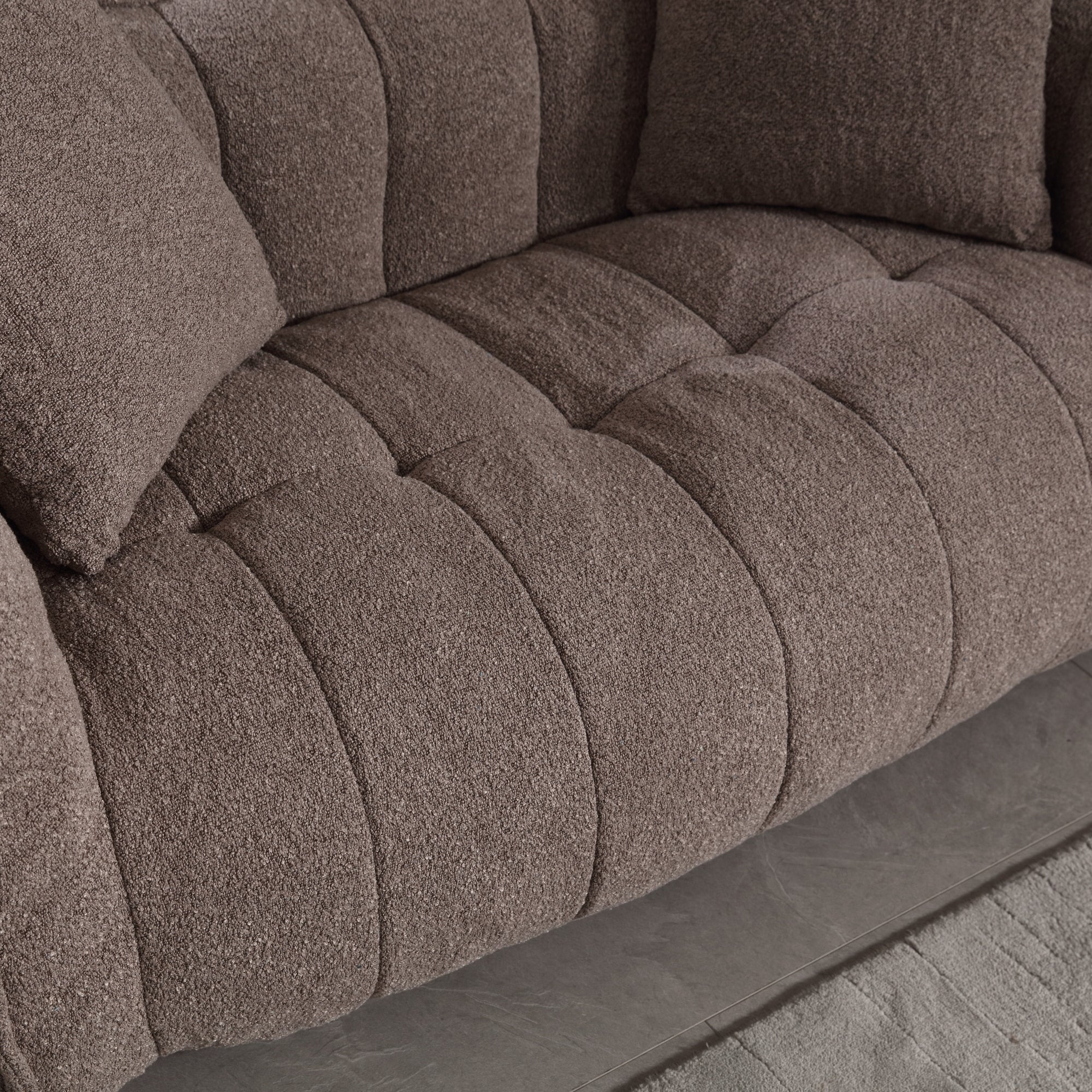 Cozy Beanbag Chair with High Resilience Foam Core in Gray