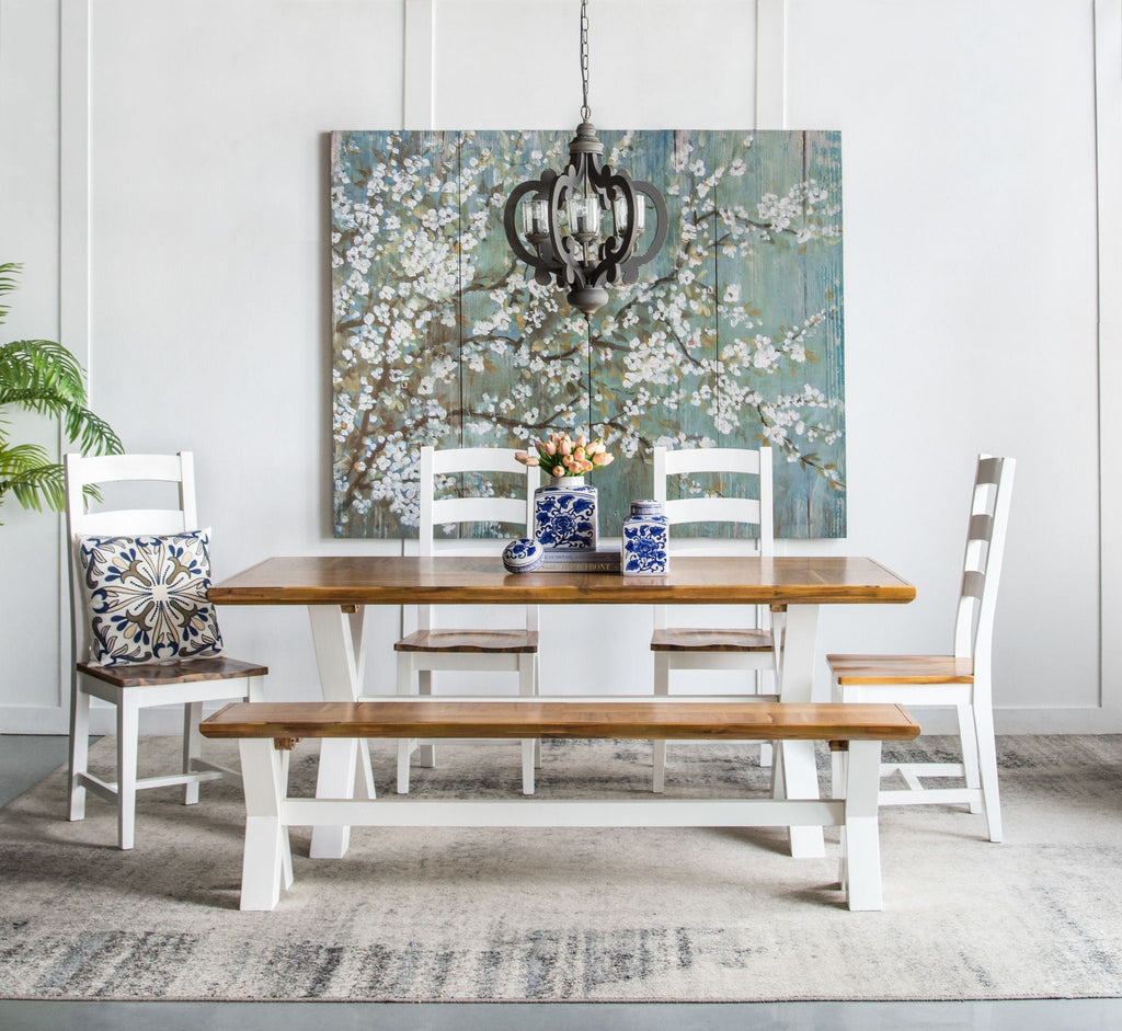 Farmhouse 6-Light Wood Chandelier Pendant Light Fixture