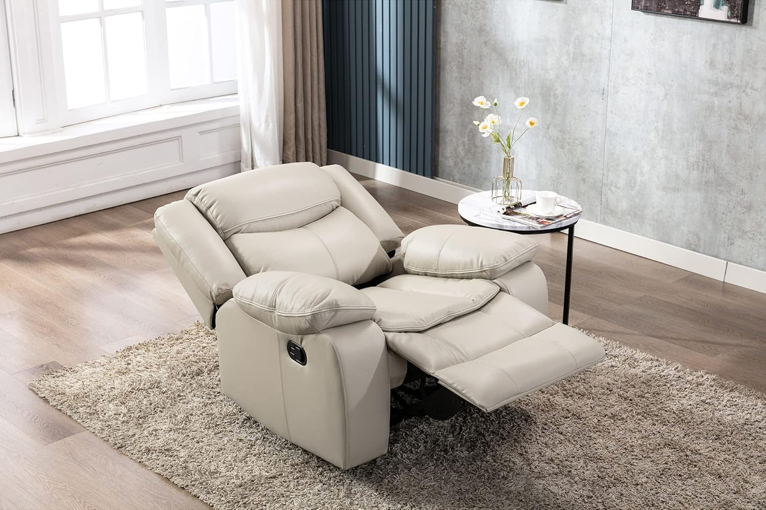 Breathable Leather Manual Recliner For Living Room