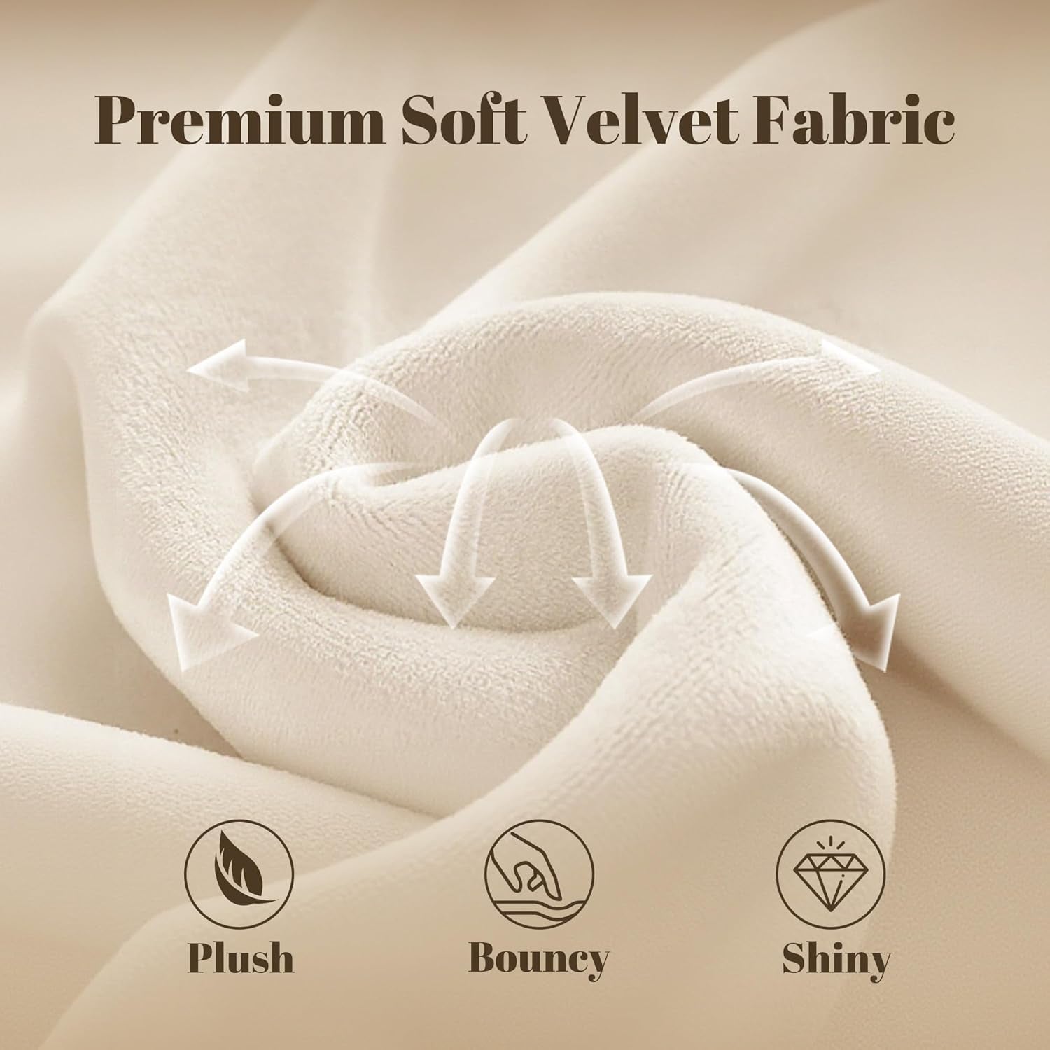 Queen Size Velvet Sleigh Bed With Wingback Headboard - White