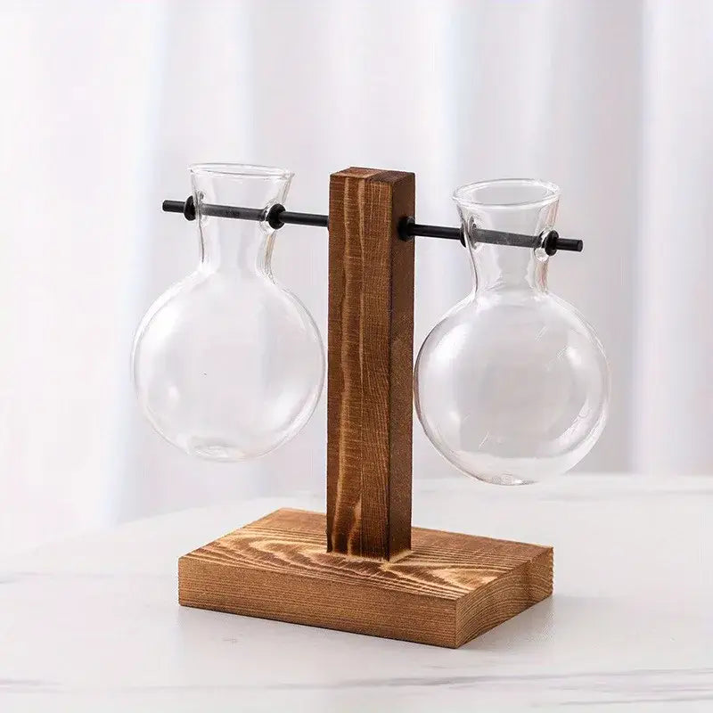 DecorBites™ Vintage Hydroponic Glass Vase