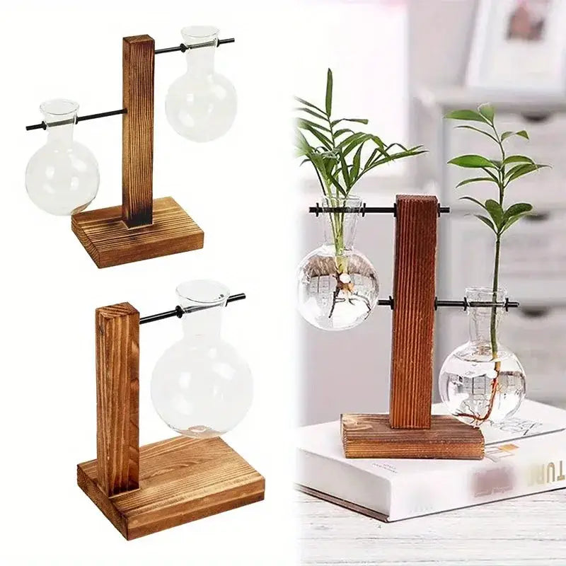 DecorBites™ Vintage Hydroponic Glass Vase