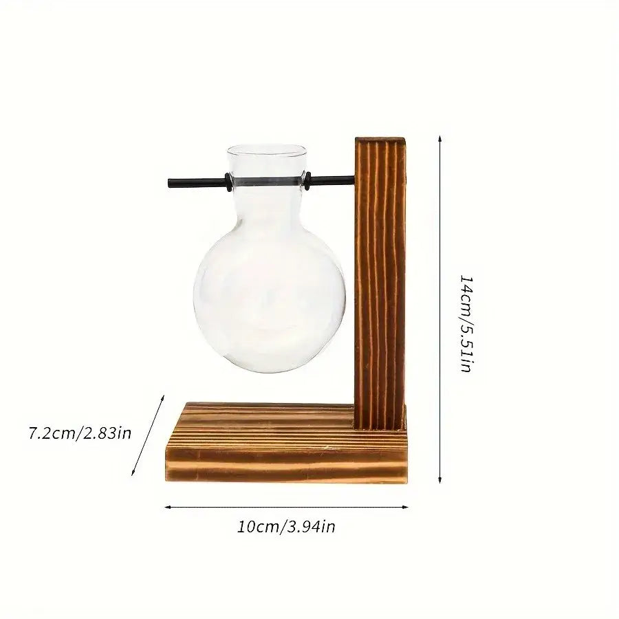 DecorBites™ Vintage Hydroponic Glass Vase