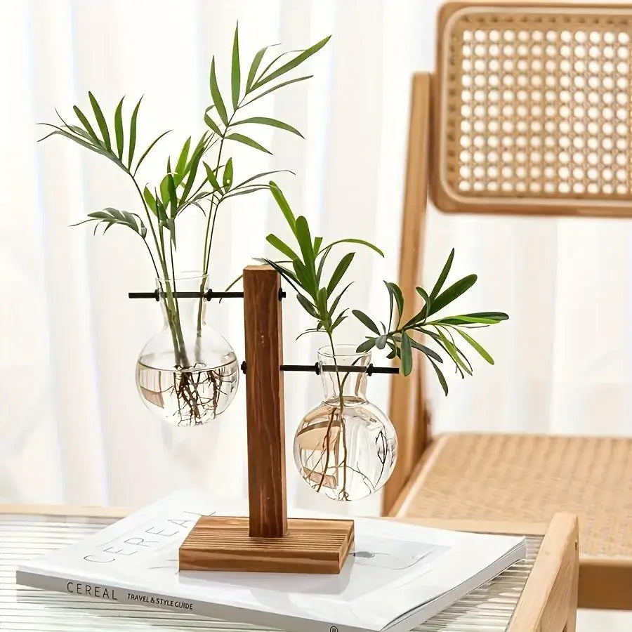 DecorBites™ Vintage Hydroponic Glass Vase