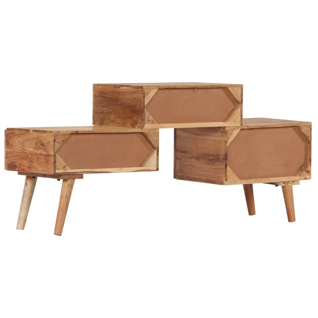 Solid Acacia Wood TV Cabinet