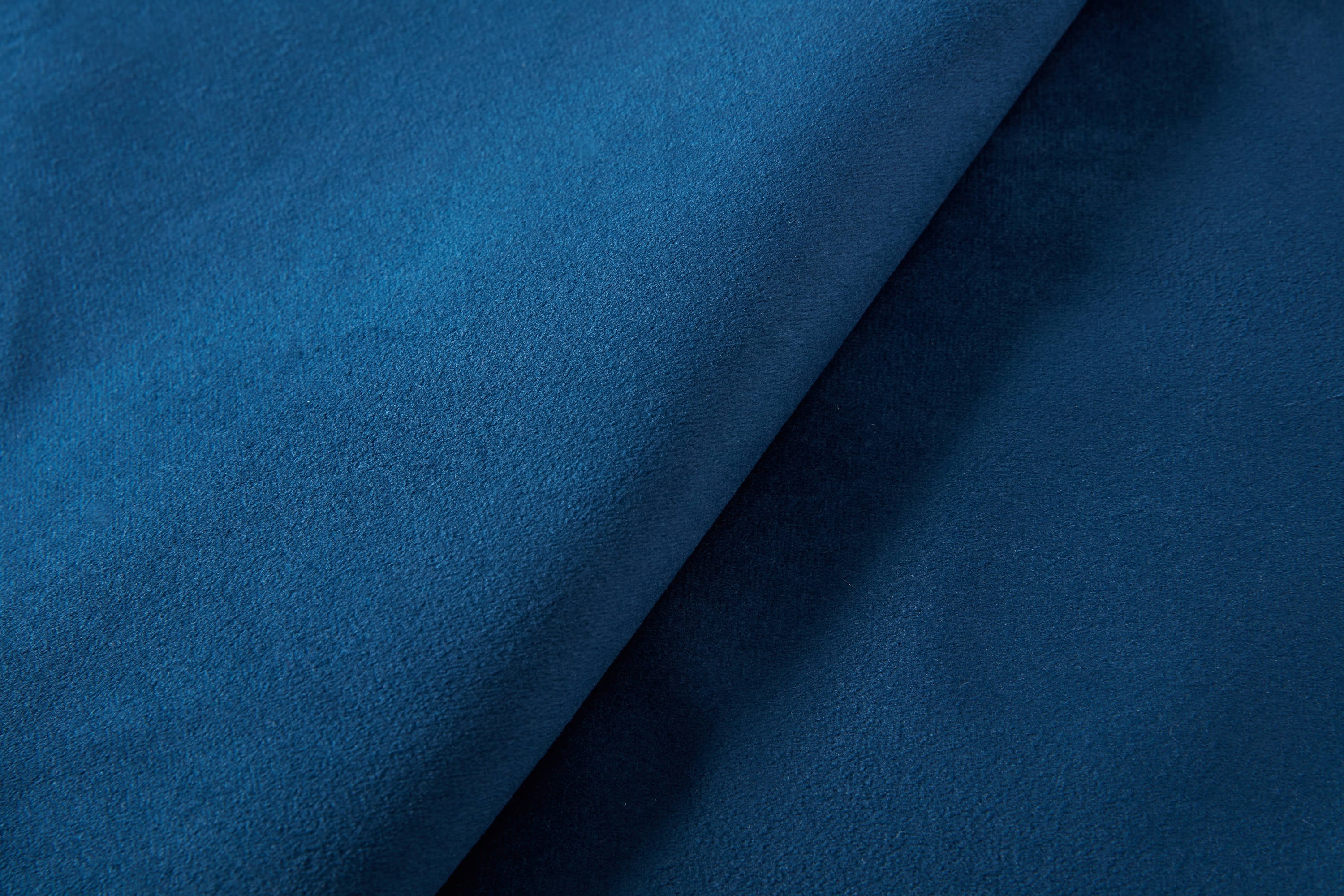 Peyton Upholstered Queen Bed with High Headboard and Traditional Buttoned Tufting in Blue Velvet