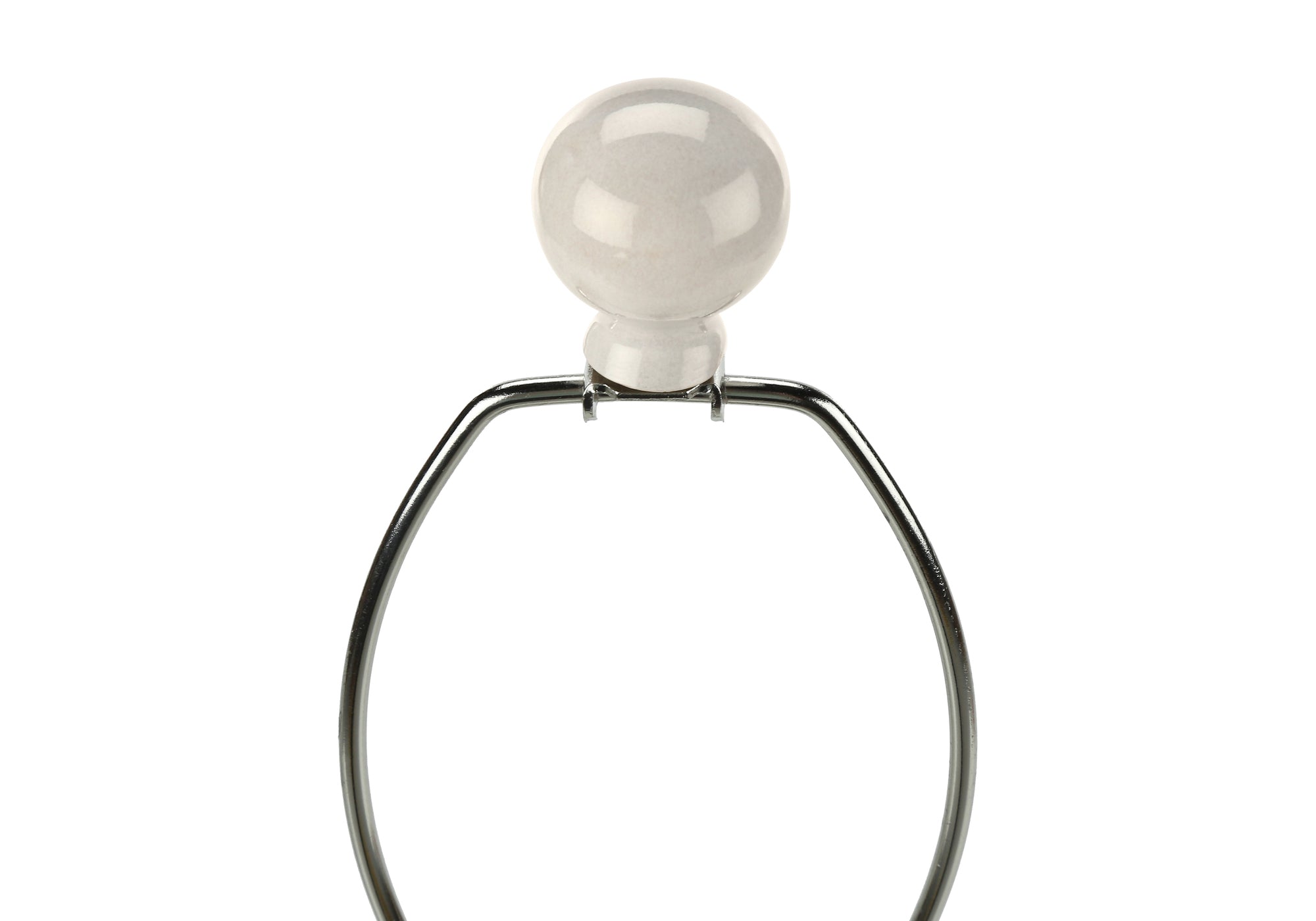 Contemporary Table Lamp with Ivory Shade and Cream Ceramic Base