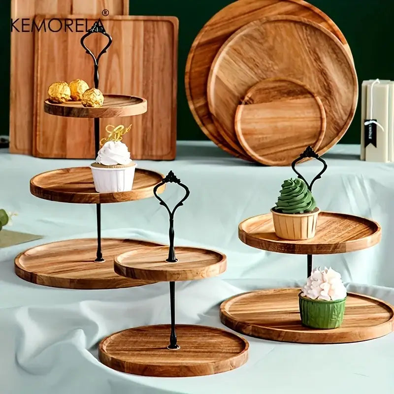 Double-Layer or Three-Layer Dried Fruit Tray - Elegant Serving Dish for Desserts and Snacks